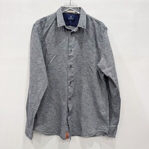 Scotch & Soda Cotton Button Down Shirt Long Sleeve XXL Cotton Linen Blend